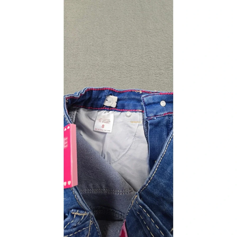 Pink Latte Girls Blue Denim Shorts Size 8 Medium‎ Wash Raw Hem GDS-20-89019B NWT